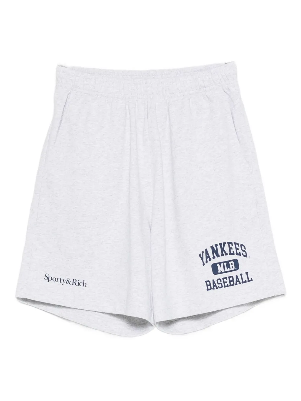 Sporty And Rich X New York Yankees Knee-length Shorts In Gray