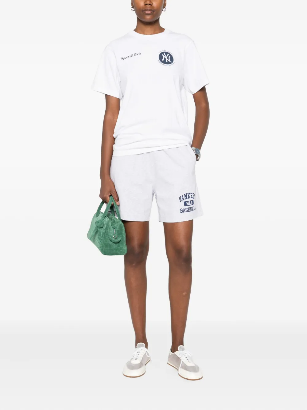 Sporty & Rich x New York Yankees knee-length shorts | Knee-Length Shorts | Image 2