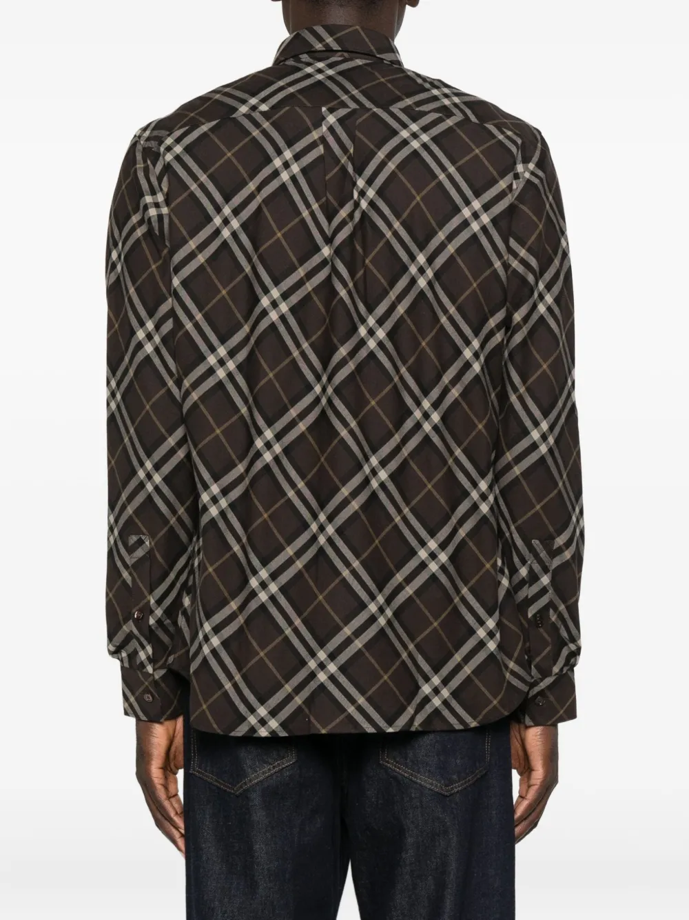 Burberry Geruit overhemd Bruin