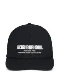 Neighborhood logo-print baseball cap - Black