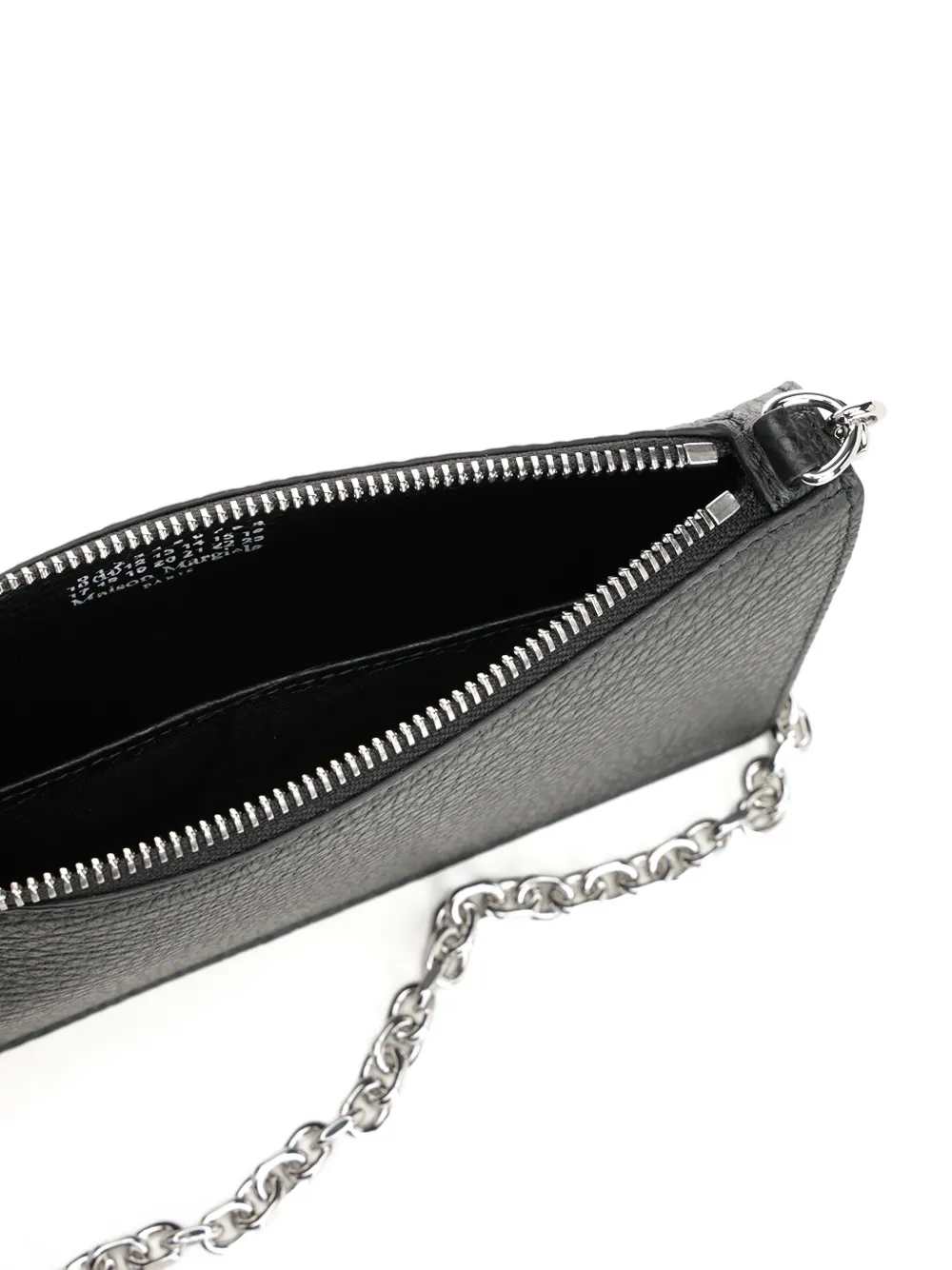 Maison Margiela Zipped Wallet On Chain In Black