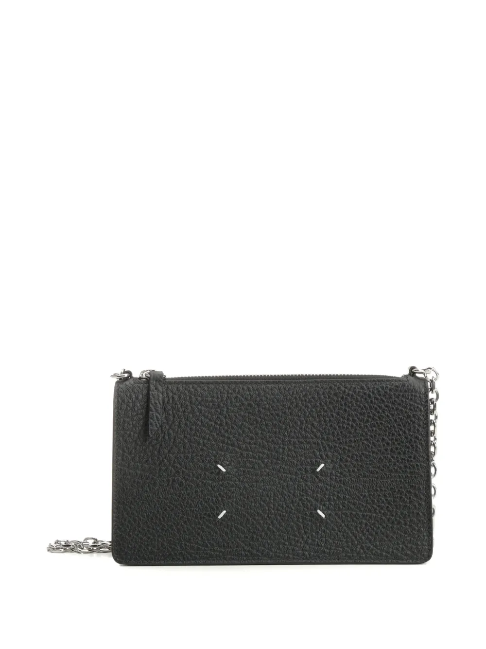Maison Margiela Zipped Wallet On Chain In Black
