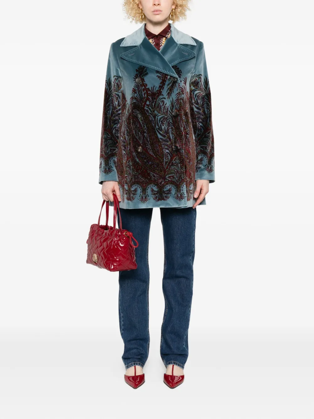 ETRO floral-print velvet jacket | Fitted Jackets | Image 2