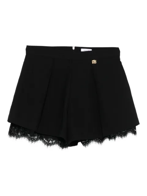 Pinko Kids pleated lace-trimmed shorts