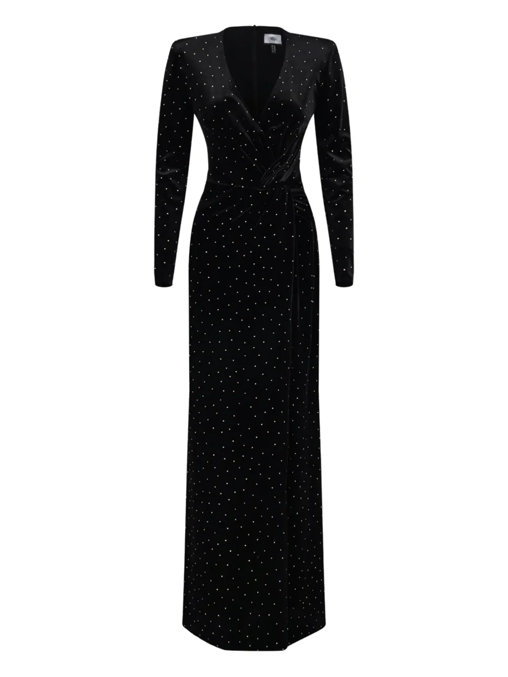 NISSA stud-embellished maxi dress - ブラック NISSA stud-embellished maxi dress - ブラック