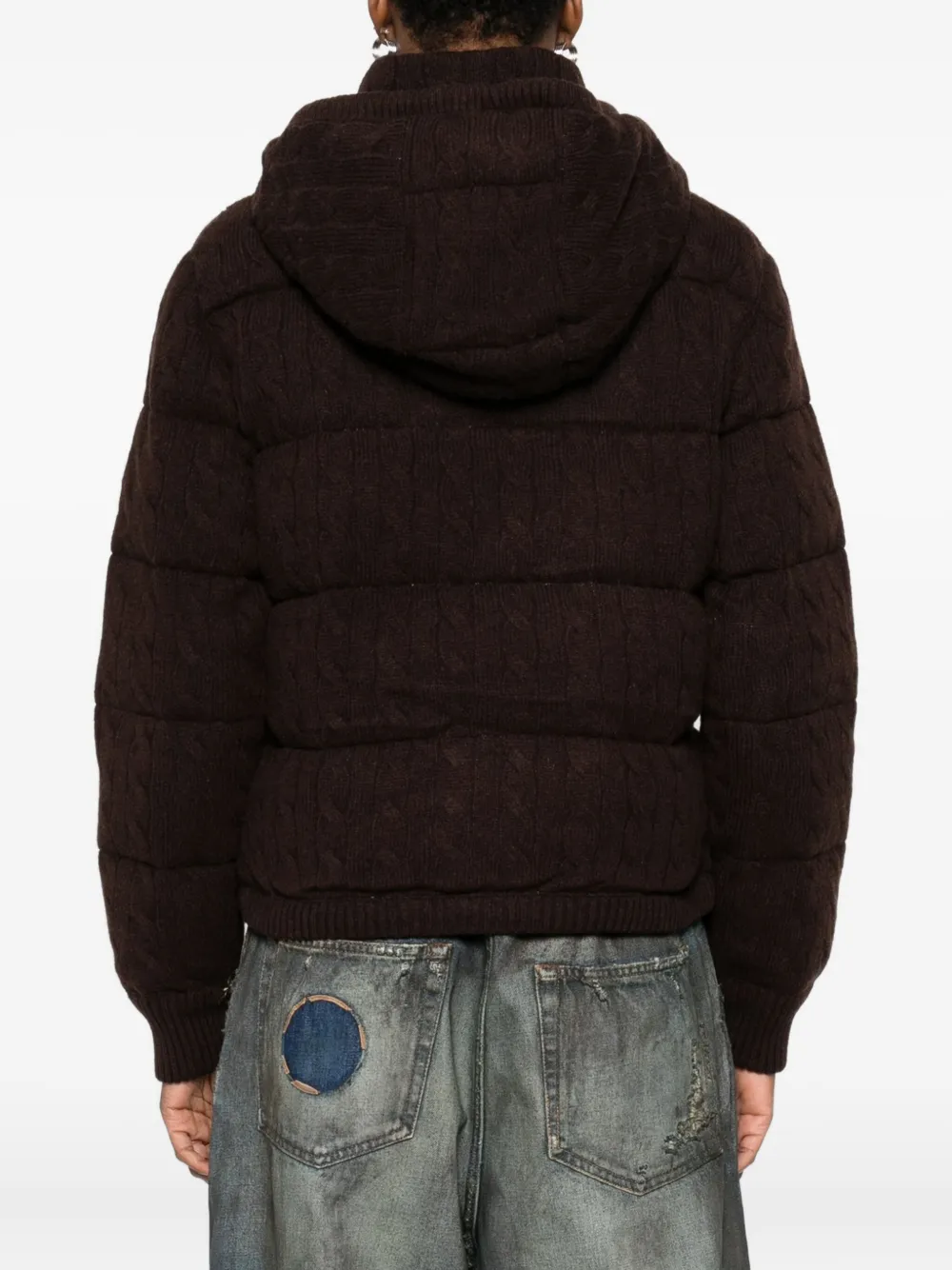 Polo Ralph Lauren Wattierte Jacke Aus Wolle Und Kaschmir In Black