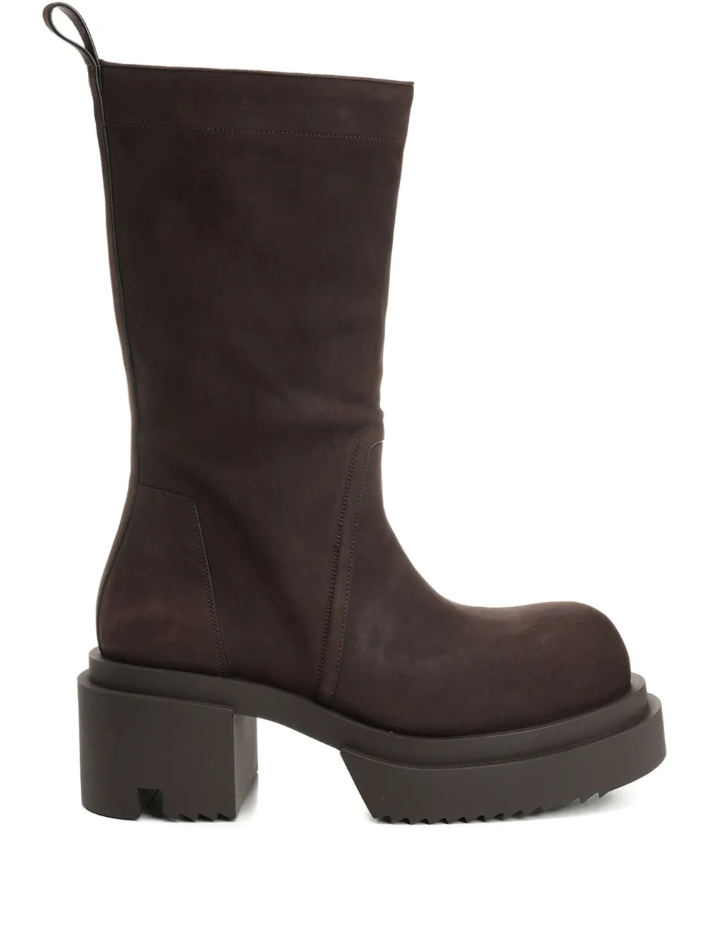 Rick Owens 60mm platform leather boots Brown