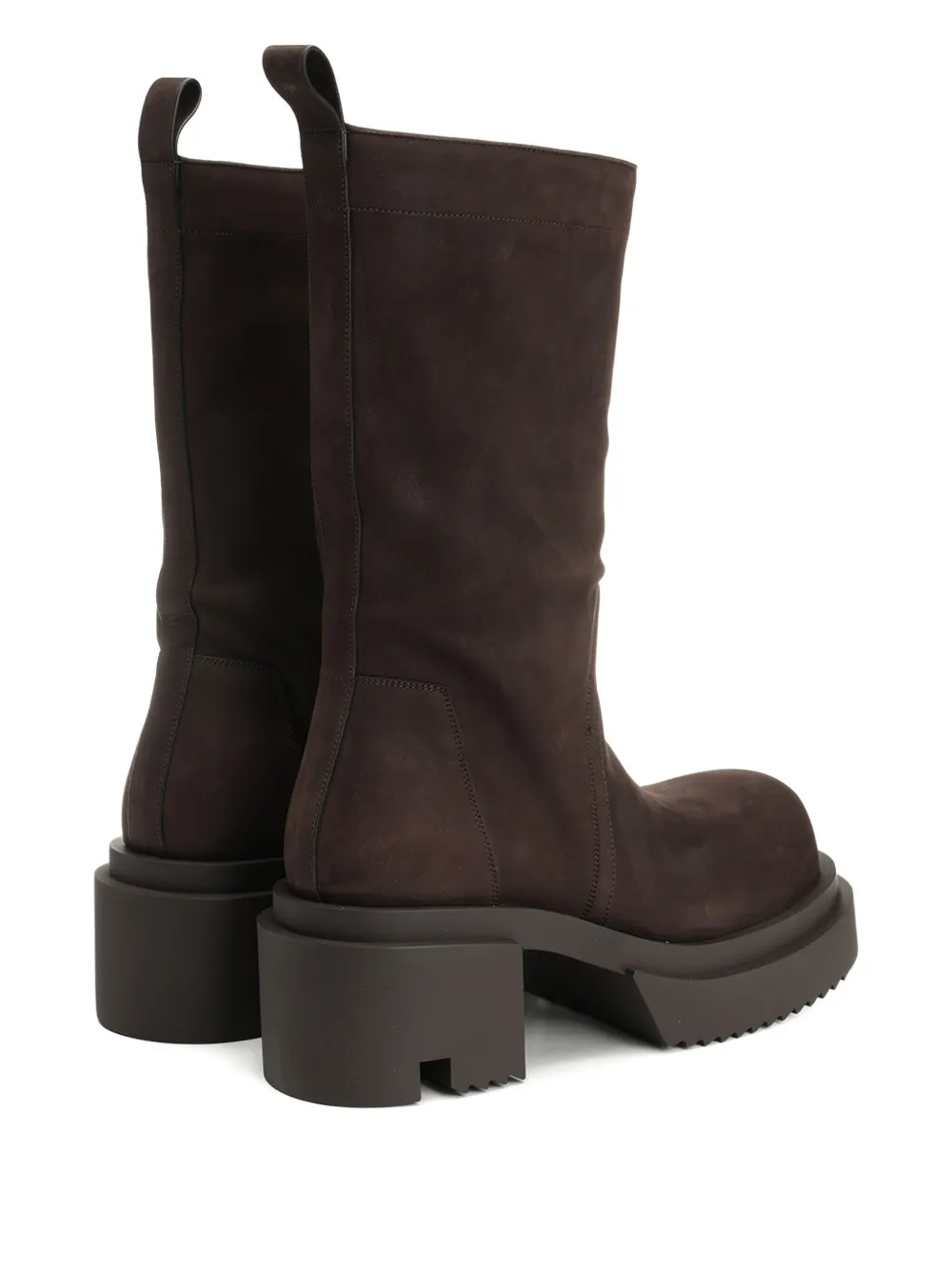 Rick Owens 60mm platform leather boots Brown