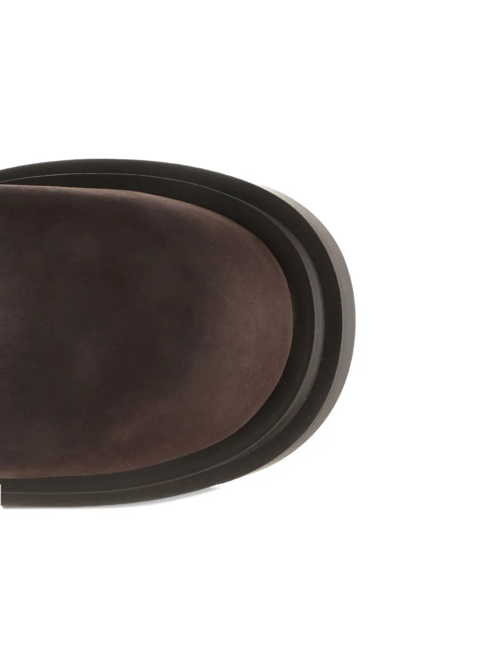 Rick Owens 60mm platform leather boots Brown