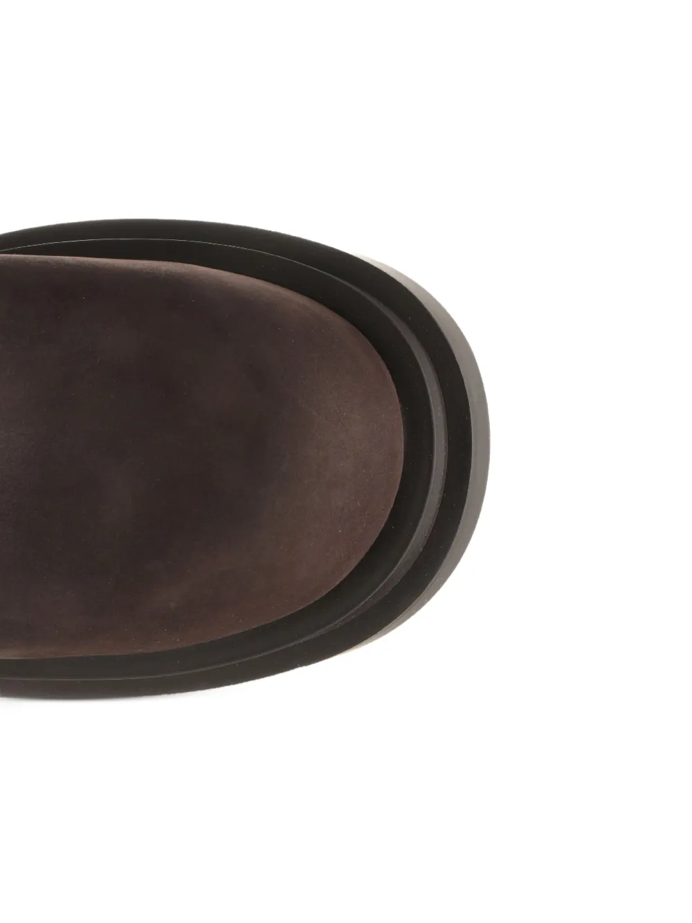 Rick Owens 60 mm leren laarzen met plateauzool Bruin