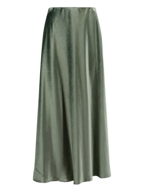 Alberta Ferretti satin A-line skirt