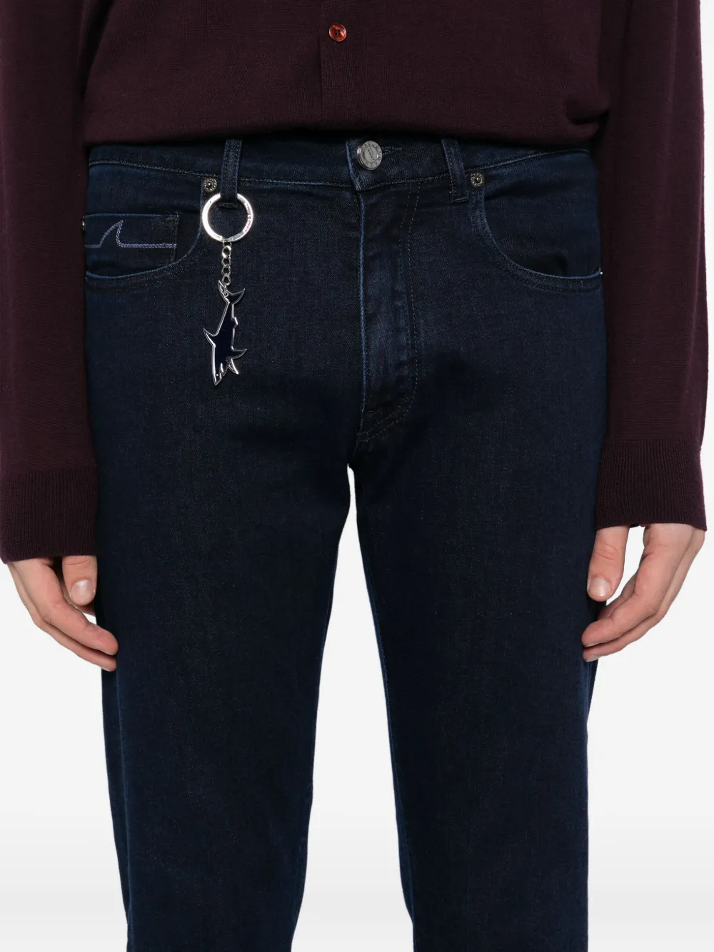 Paul & Shark Jeans met geborduurde zak Blauw