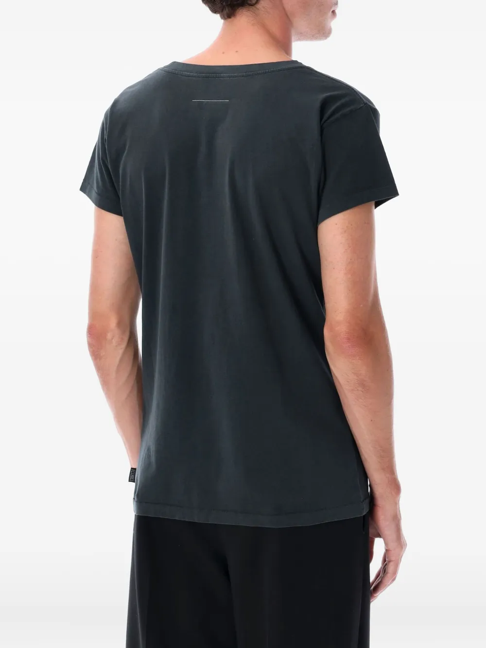MM6 Maison Margiela star-appliqué crew-neck T-shirt - Zwart