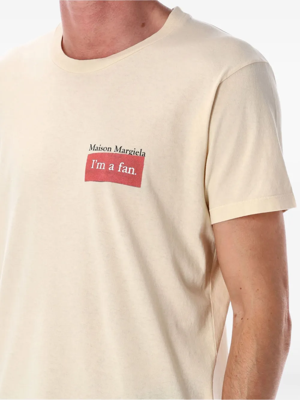 Maison Margiela T-shirt met grafische print Beige