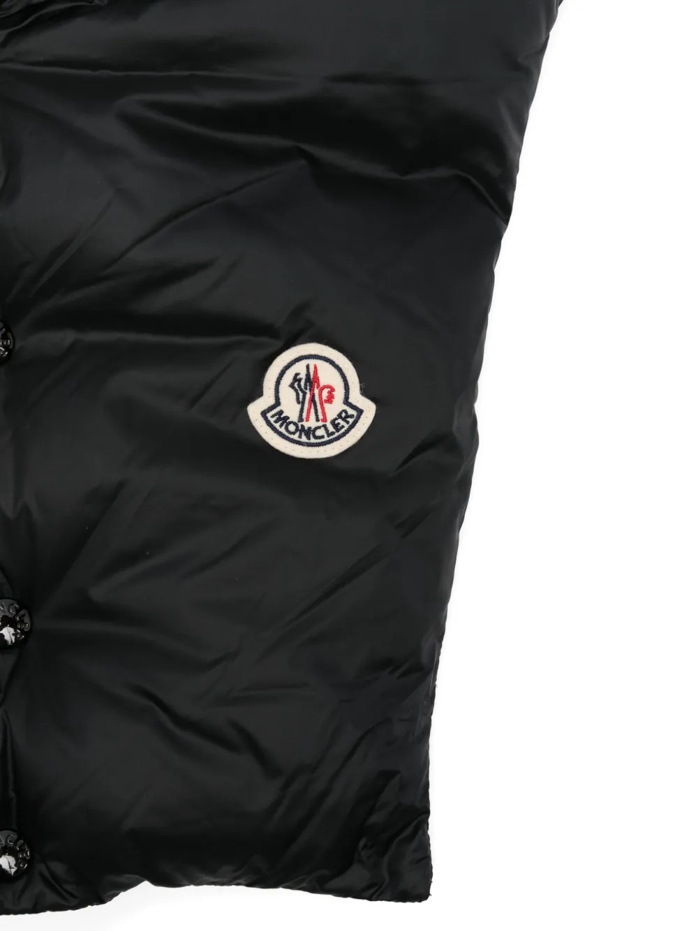Moncler Gewatteerde capuchon met hoge hals Zwart