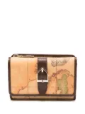 ALVIERO MARTINI 1° CLASSE Geo print buckled wallet - Neutrals