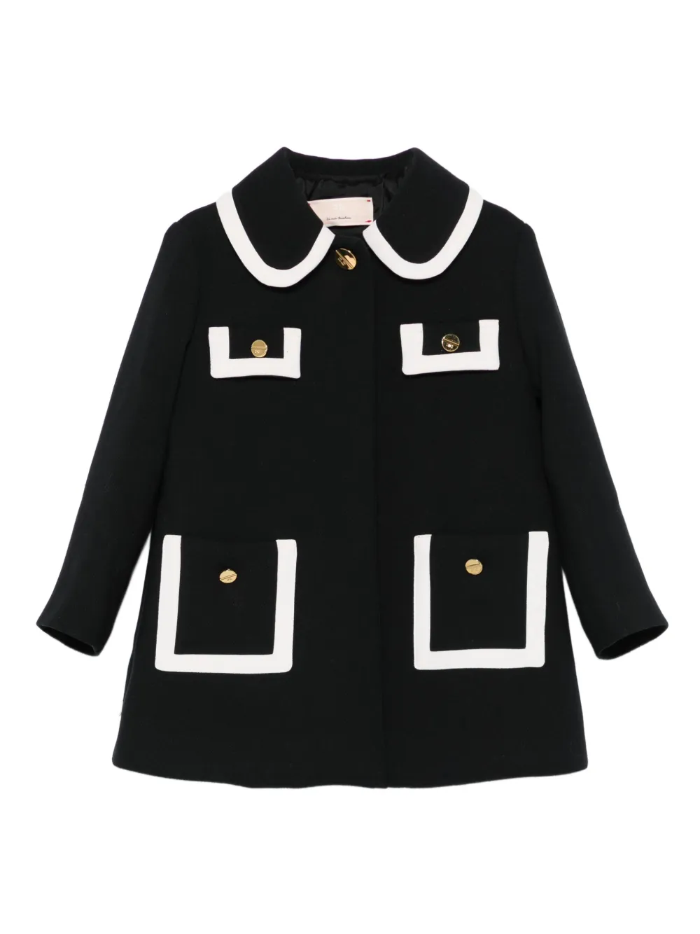 Elisabetta Franchi La Mia Bambina xip-fastening coat | Black | Image 1