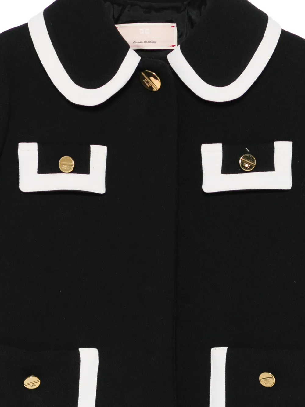 Elisabetta Franchi La Mia Bambina Jas met ritssluiting Zwart