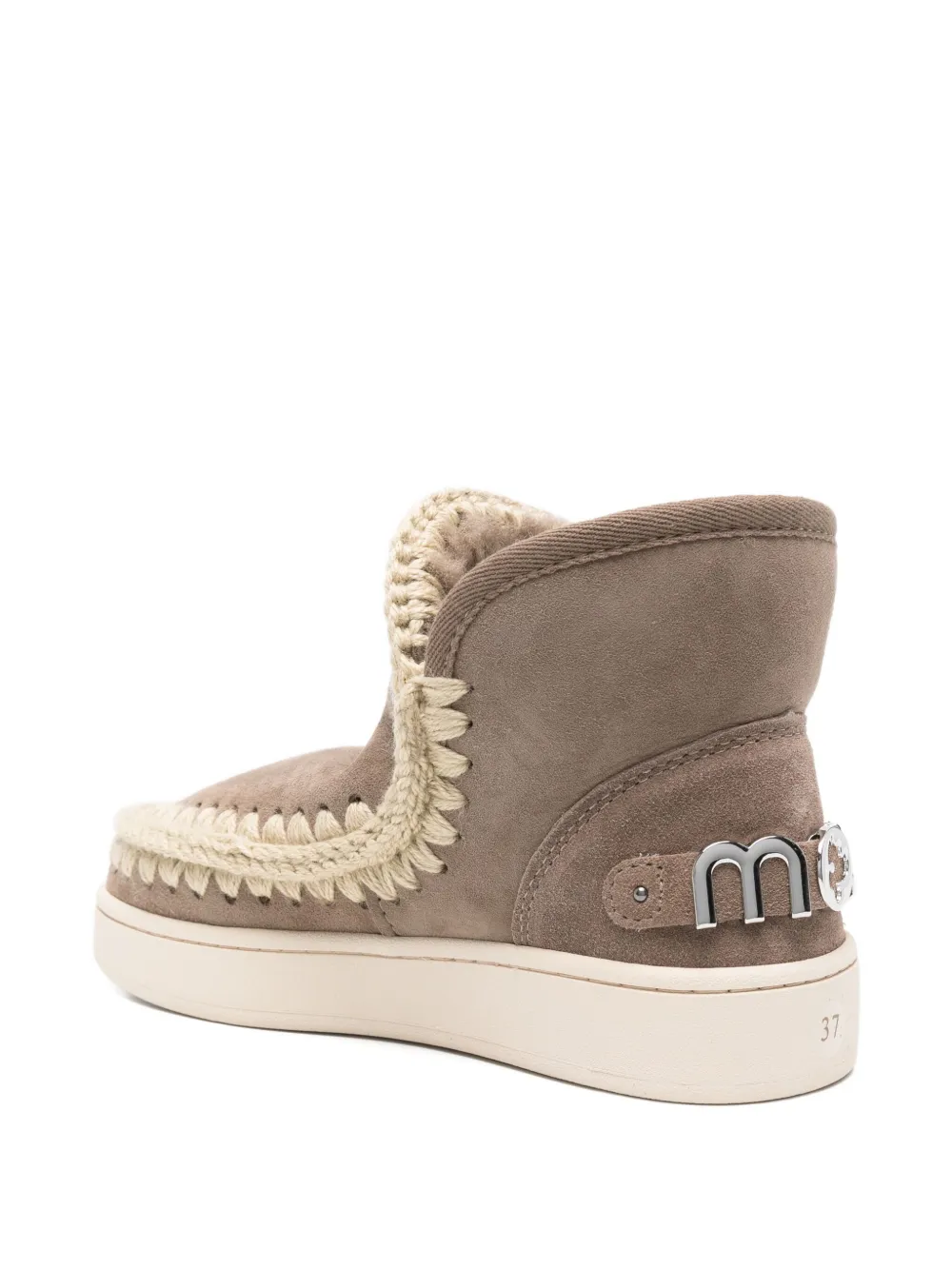Mou Eskimo 18 Suede Boots In Gray