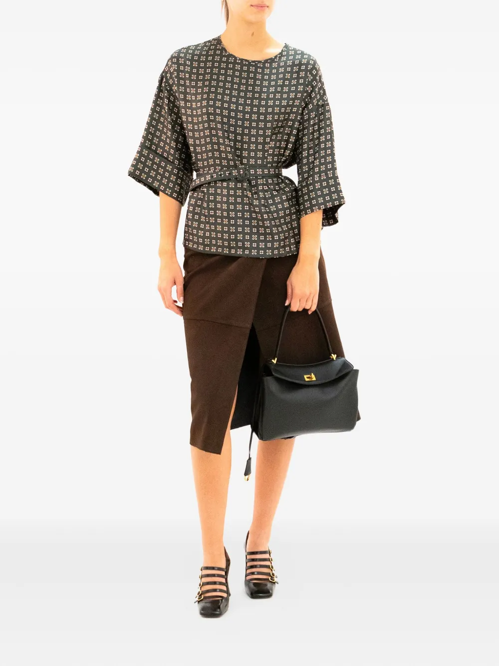 P.A.R.O.S.H. suede midi skirt | Asymmetric & Draped Skirts | Image 2