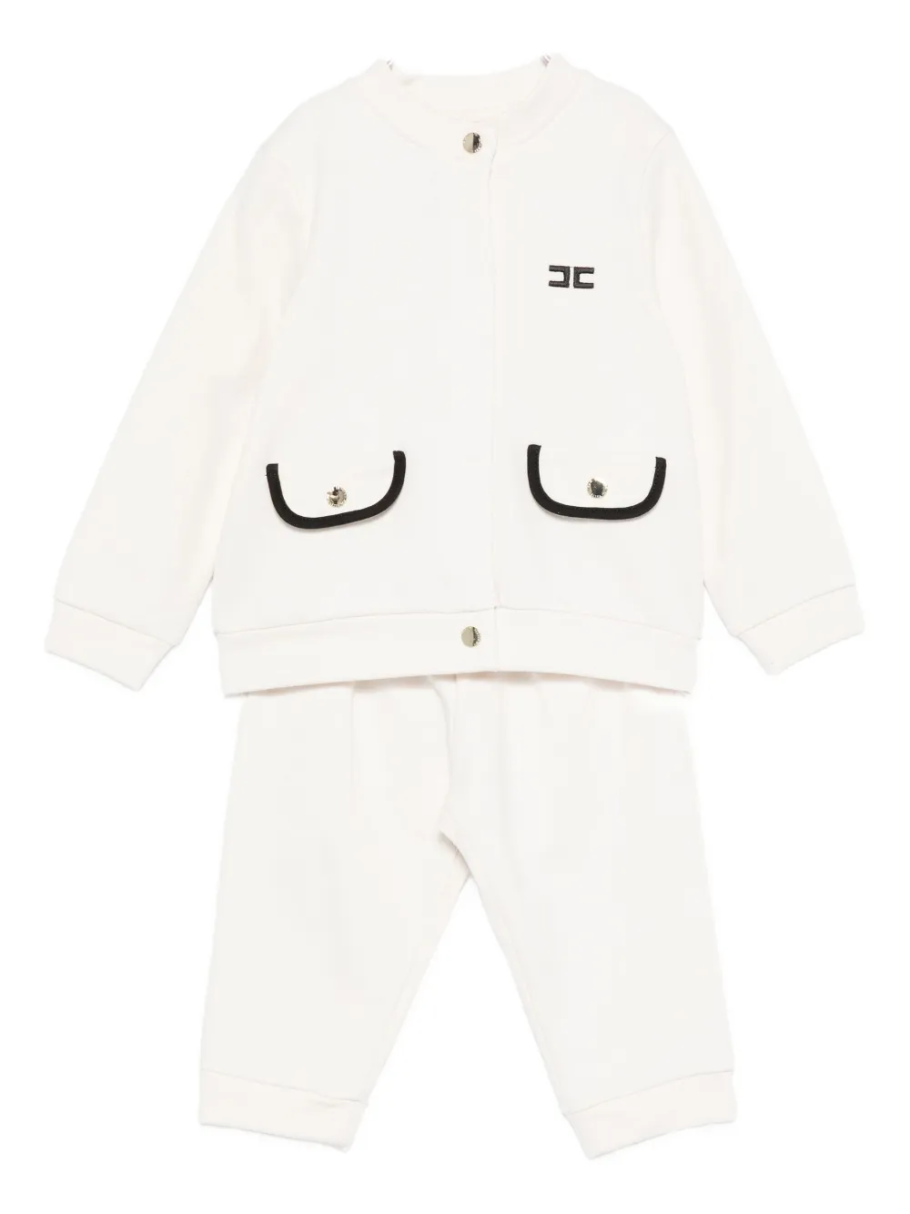 Elisabetta Franchi La Mia Bambina contrast-pocket tracksuit - Bianco