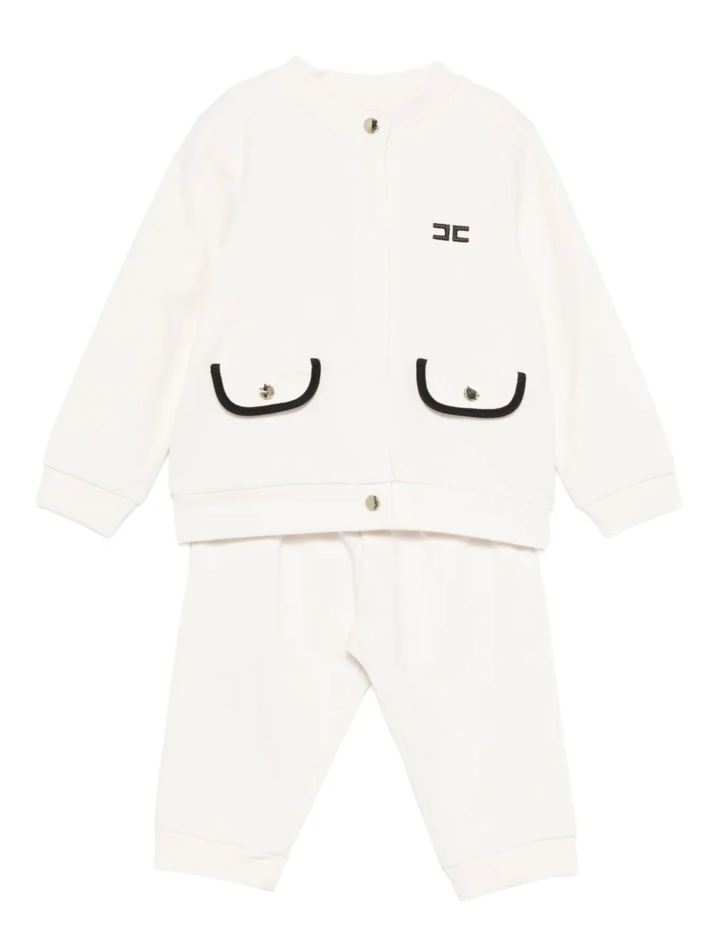 Elisabetta Franchi La Mia Bambina contrast-pocket tracksuit | White | Image 1