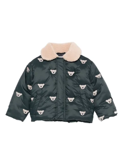 Donsje koala-print borg-collar padded jacket