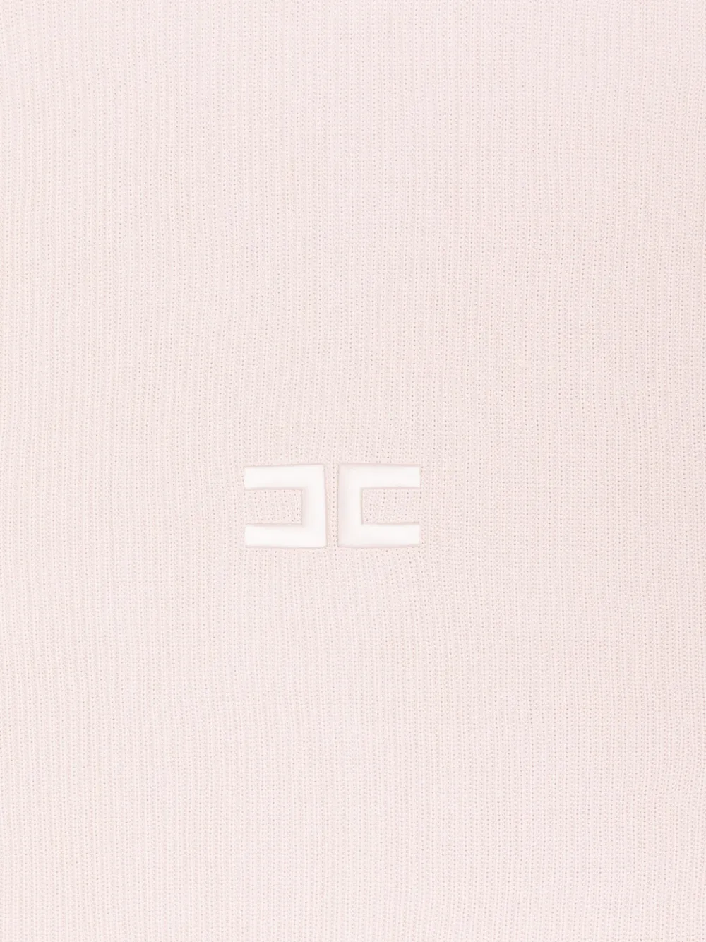 Elisabetta Franchi La Mia Bambina Logo-detail Knitted Baby Blanket In Pink