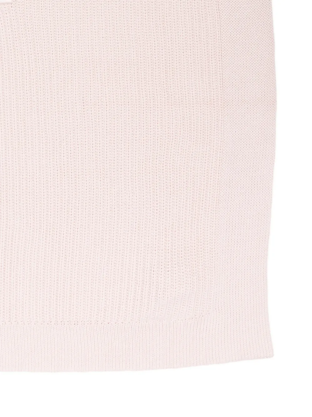 Elisabetta Franchi La Mia Bambina Logo-detail Knitted Baby Blanket In Pink