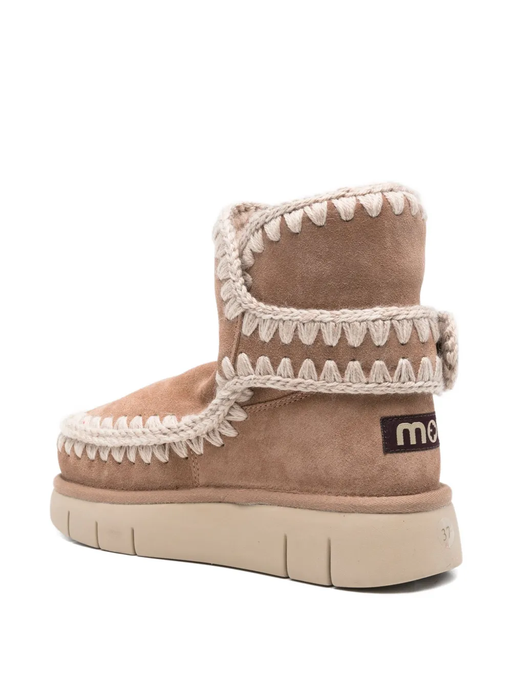 Mou Bounce buckle-strap boots Brown