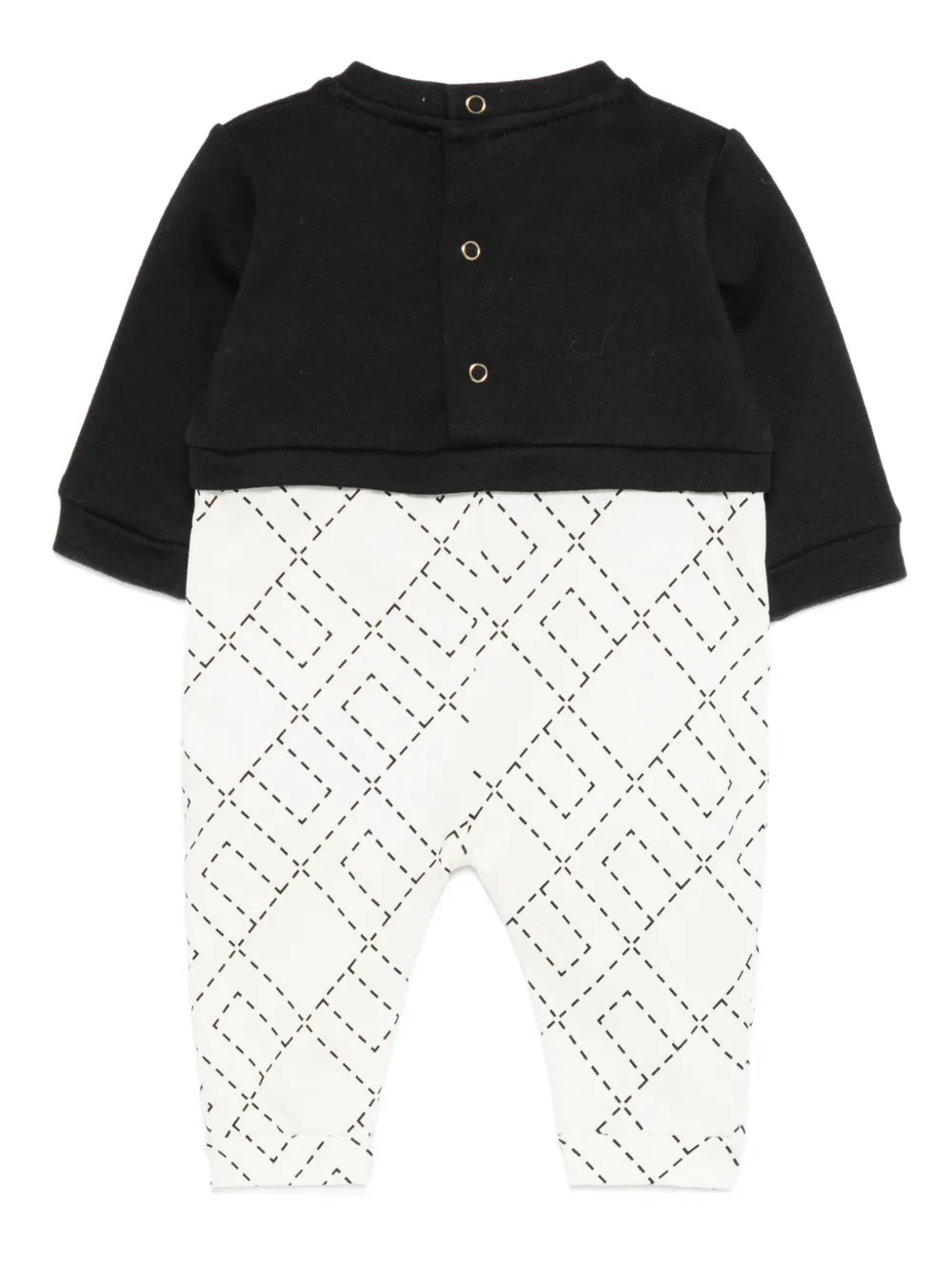 Elisabetta Franchi La Mia Bambina logo-detail geometric-pattern jumpsuit | Rompers | Image 2