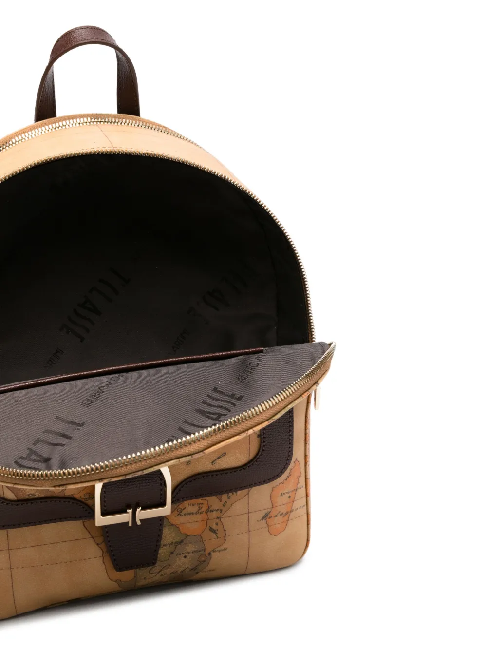 Alviero Martini 1° Classe Map-print Buckle-detail Backpack In Neutral