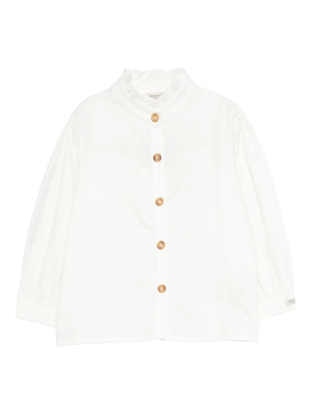 Donsje Fini frill-neck blouse | Neutrals | Image 1
