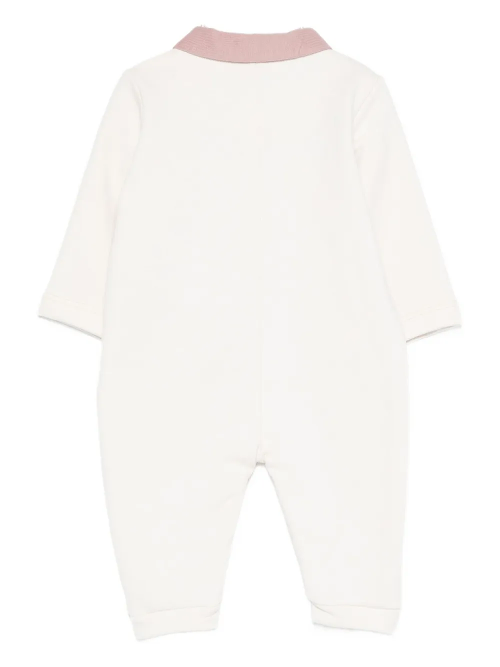 Elisabetta Franchi La Mia Bambina Logo-embroidered Jumpsuit In White