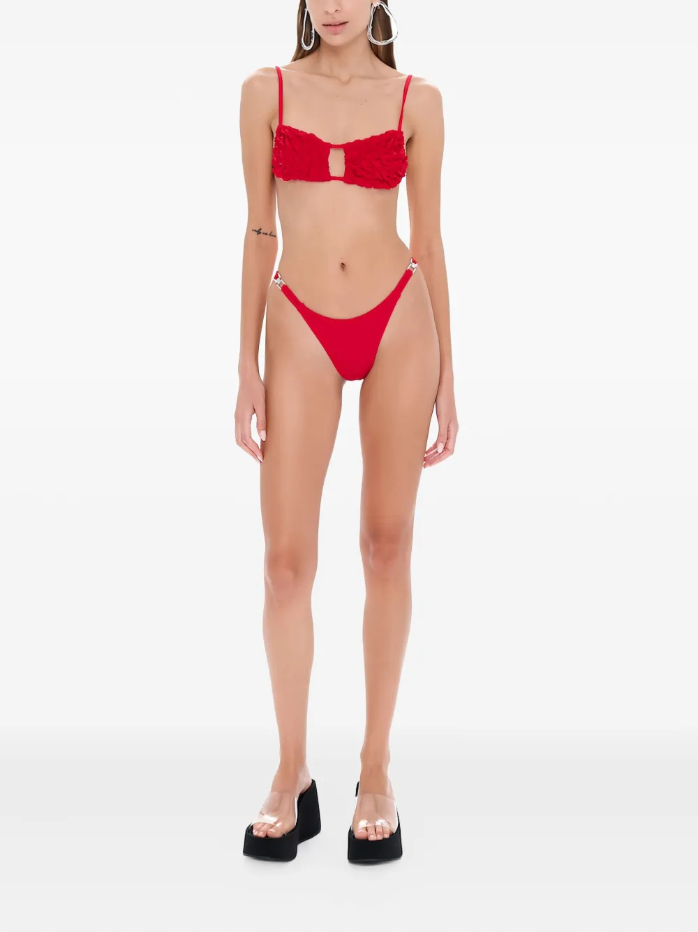 Selia Richwood Lia bikini met ruches Rood