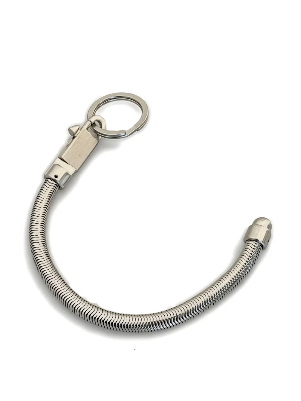 Rick Owens Flexible Keyring In Silver