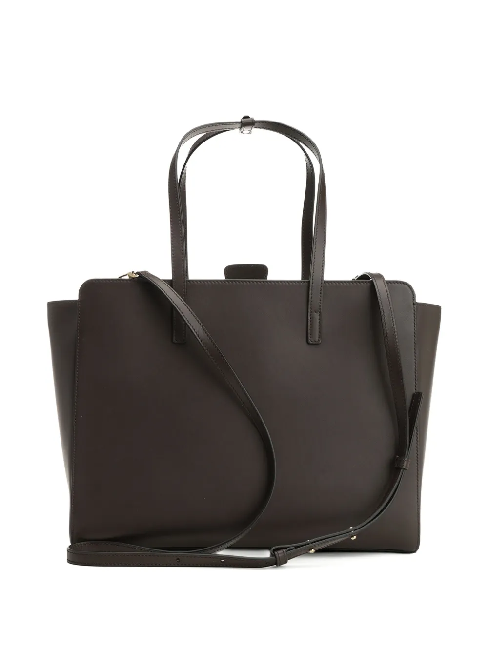HIDESINS large Flap leather tote bag - Bruin