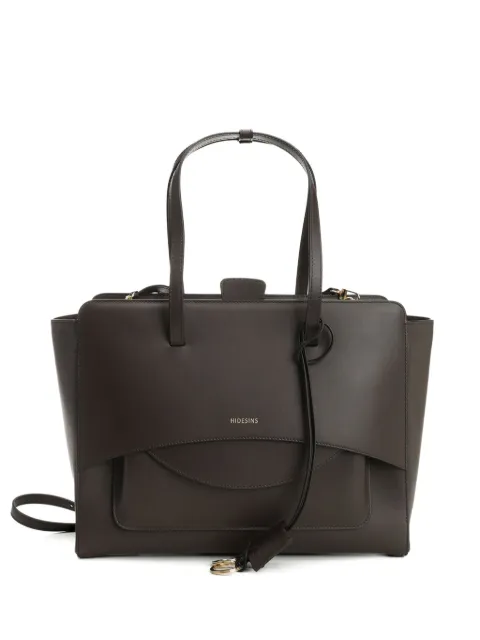 HIDESINS large Flap leather tote bag