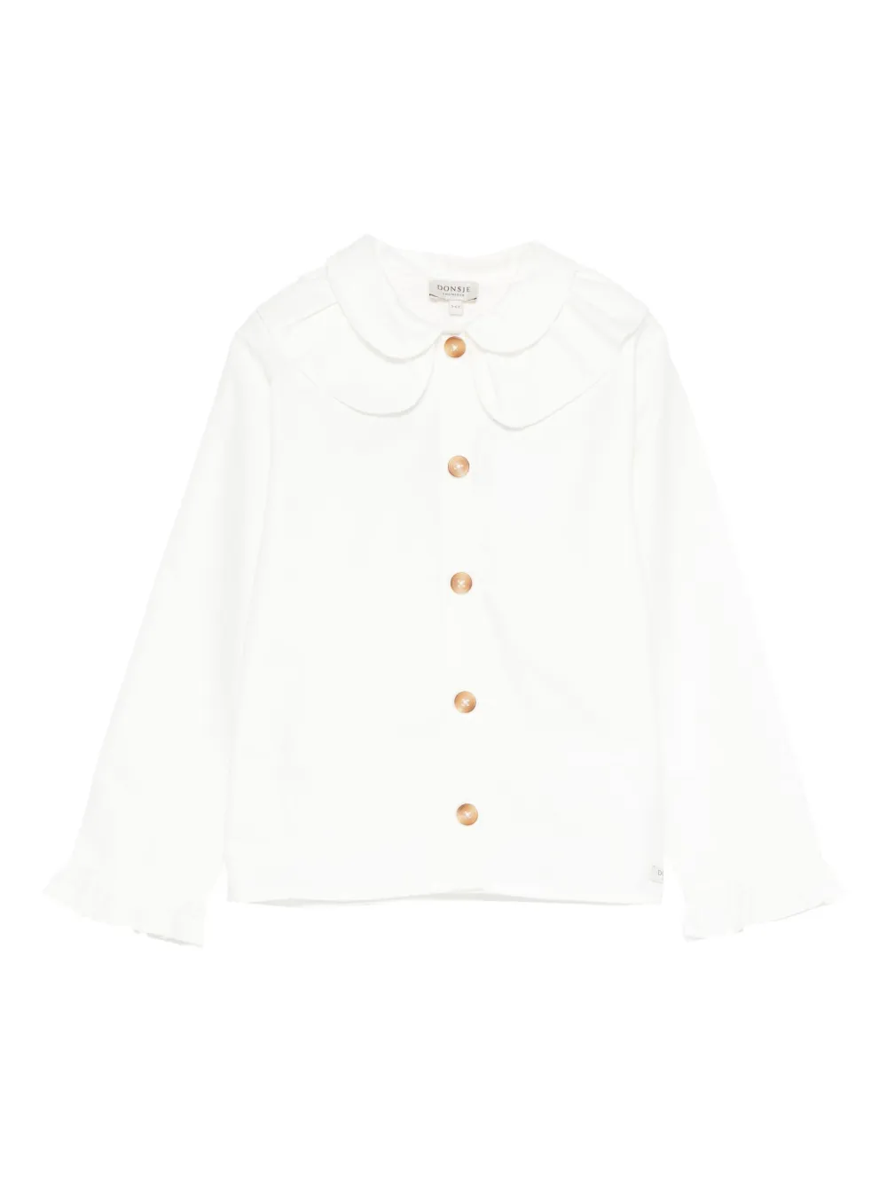 Donsje Nien Ruffled Cotton Blouse In White