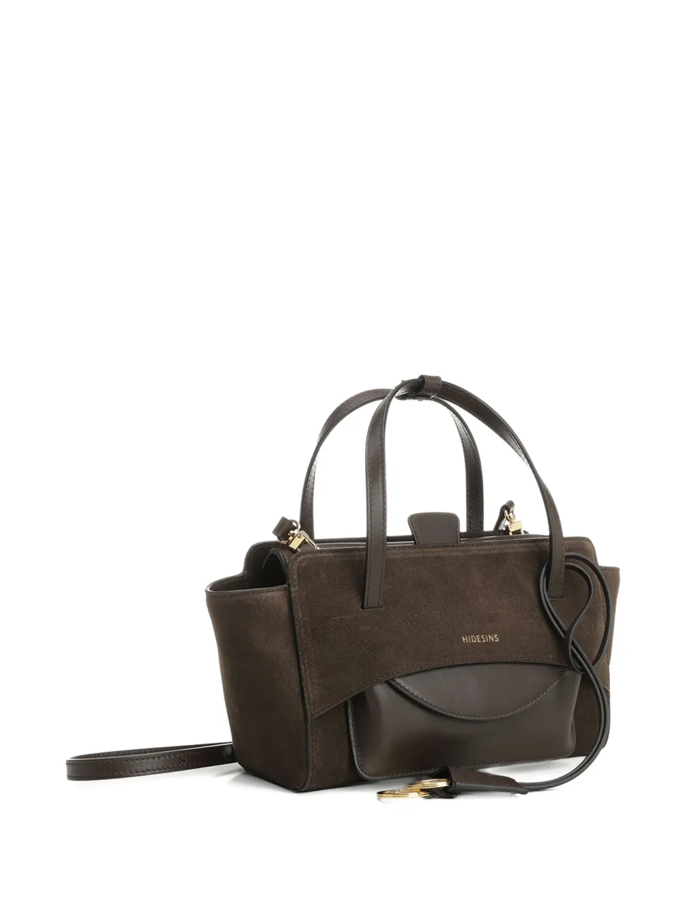 Hidesins Small Flap Suede Tote Bag In Brown