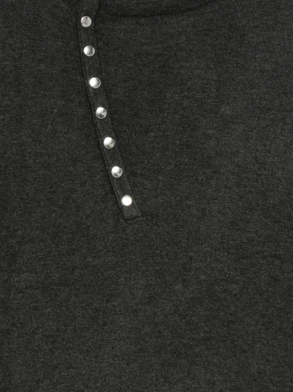 Isabel Marant Calsia High-neck Stud-detail Sweater In Black