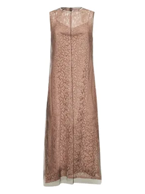 ワンピース FENDI PRINTED STRETCH TULLE DRESS Fendi Printed Stretch Tulle Dress Fendi
