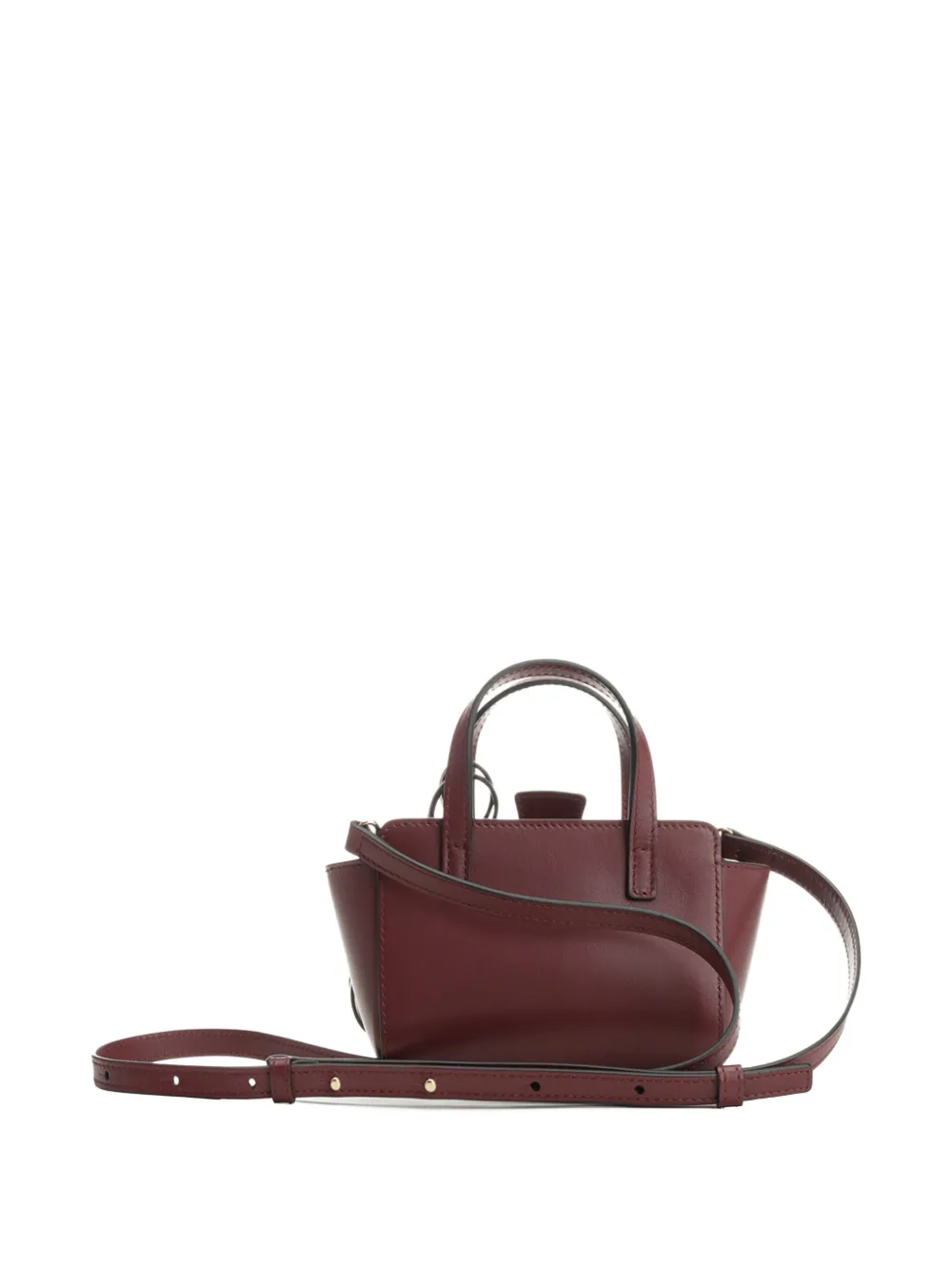 Hidesins Mini Flap Leather Tote Bag In Red