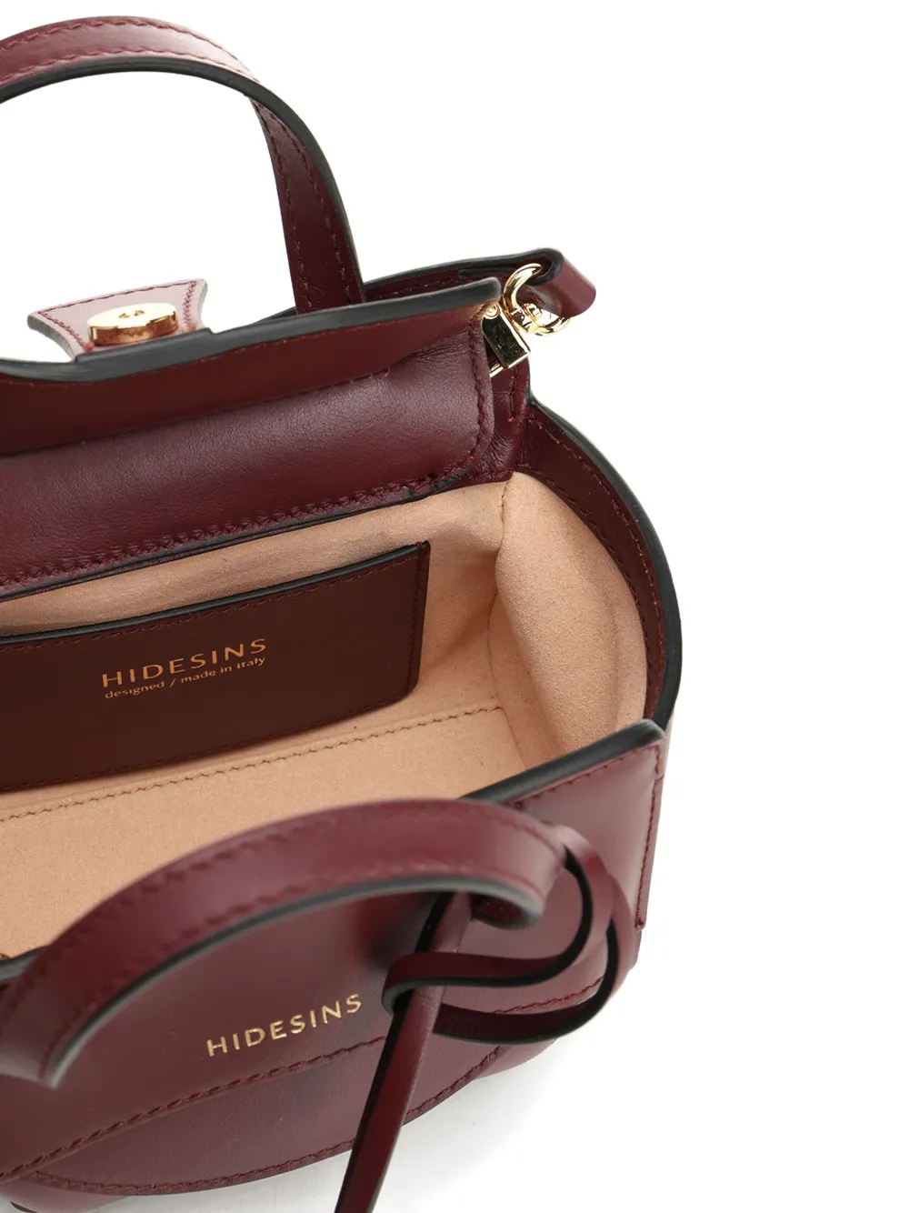 Hidesins Mini Flap Leather Tote Bag In Red