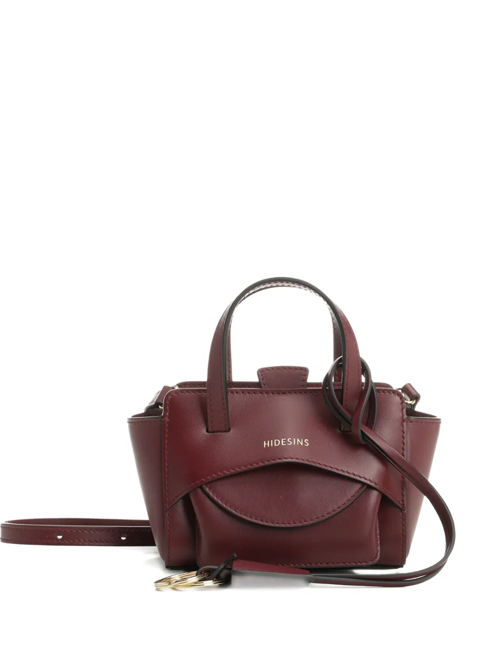 Hidesins Mini Flap Leather Tote Bag In Red