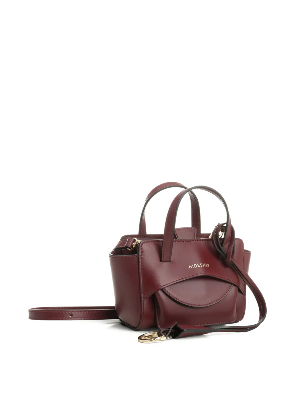 Hidesins Mini Flap Leather Tote Bag In Red