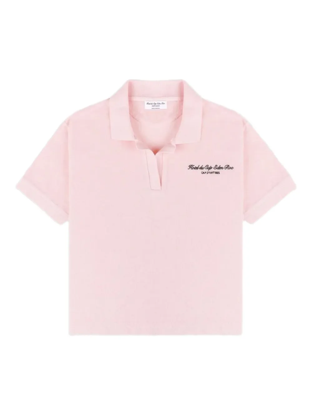 Sporty & Rich logo-embroidered polo top - Rosa