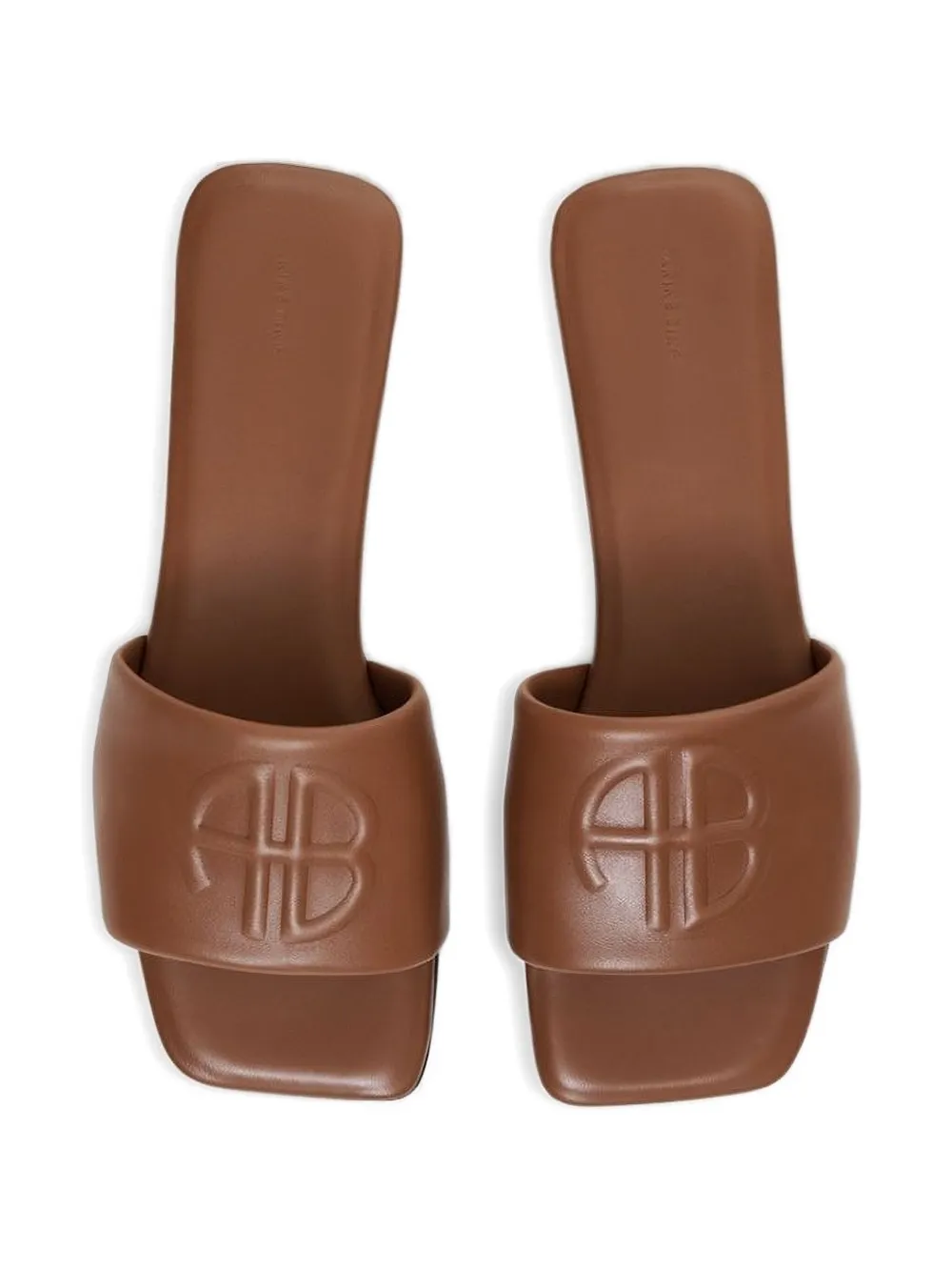 Anine Bing Leather Slides In Brown