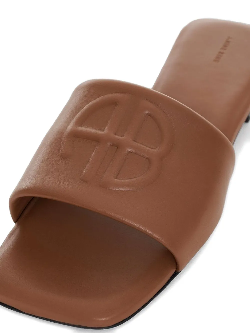 Anine Bing Leather Slides In Brown