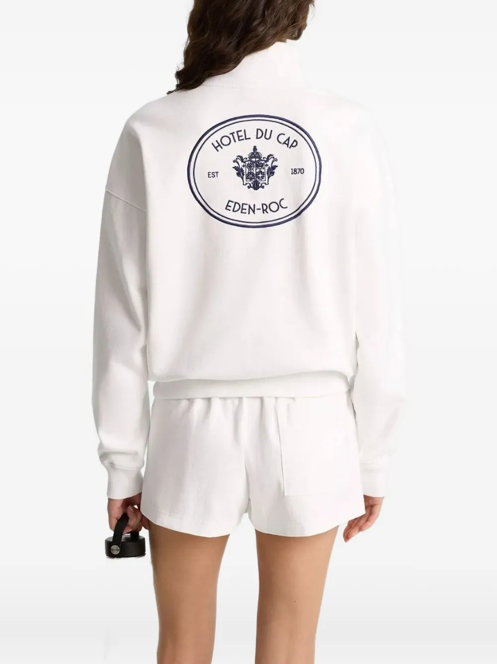 Sporty & Rich Sweater met wapenschild Wit